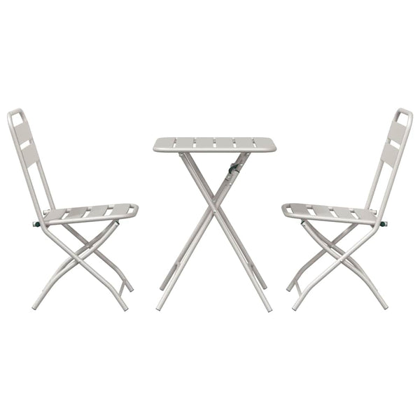 Bistrogarnitur 3-teilig Beige Stahl