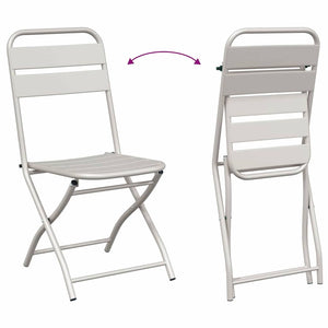 Bistrogarnitur 3-teilig Beige Stahl