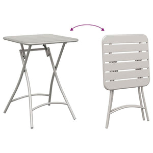 Bistrogarnitur 3-teilig Beige Stahl