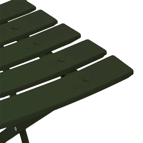 Gartenklappstuhl 2er Set Grün Metall