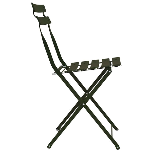 Gartenklappstuhl 2er Set Grün Metall