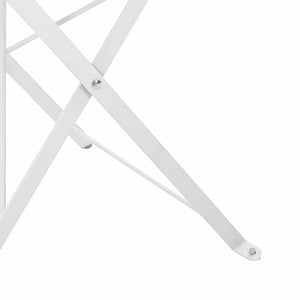 Gartenklappstuhl 2er Set Weiß Metall