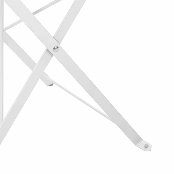 Gartenklappstuhl 2er Set Weiß Metall