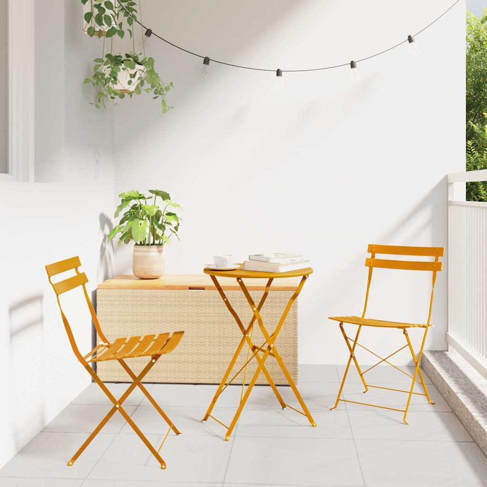 Garten Klappstuhl 2er Set Senfgelb