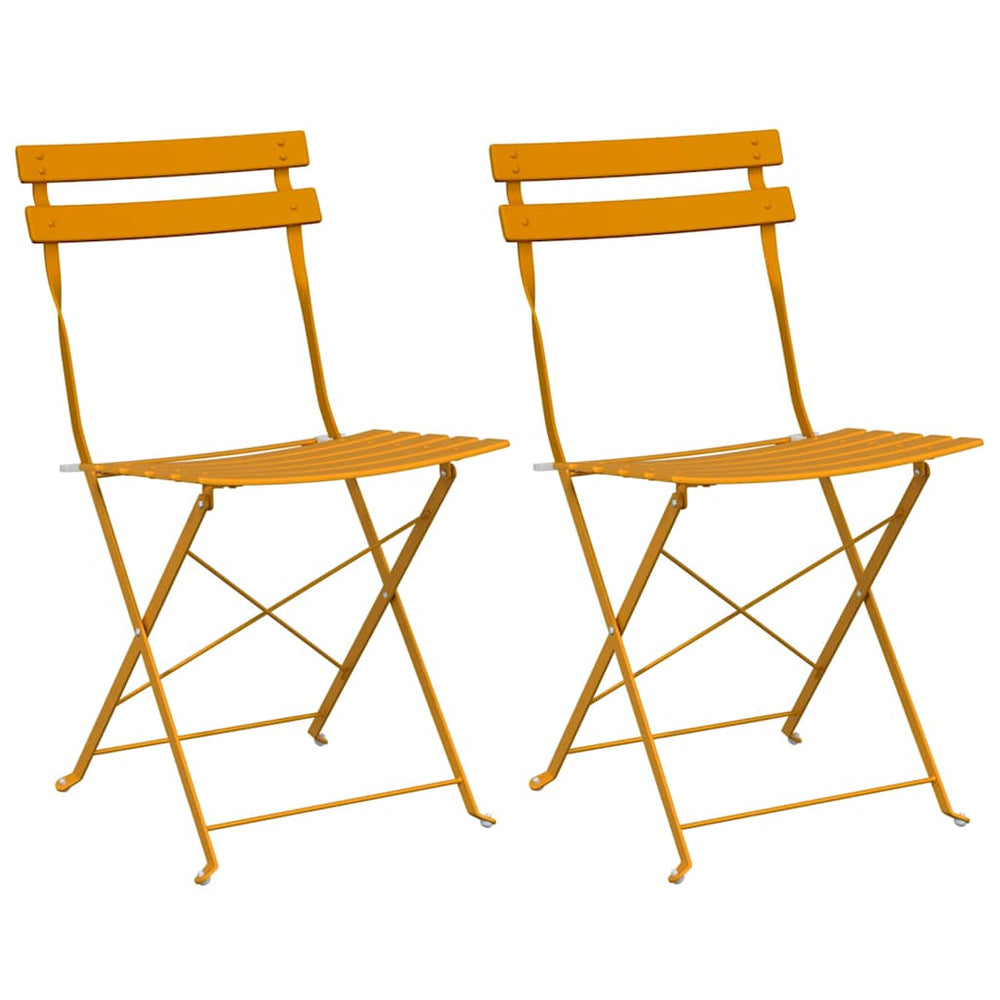 Garten Klappstuhl 2er Set Senfgelb