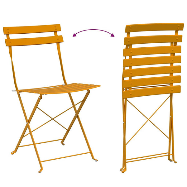 Garten Klappstuhl 2er Set Senfgelb
