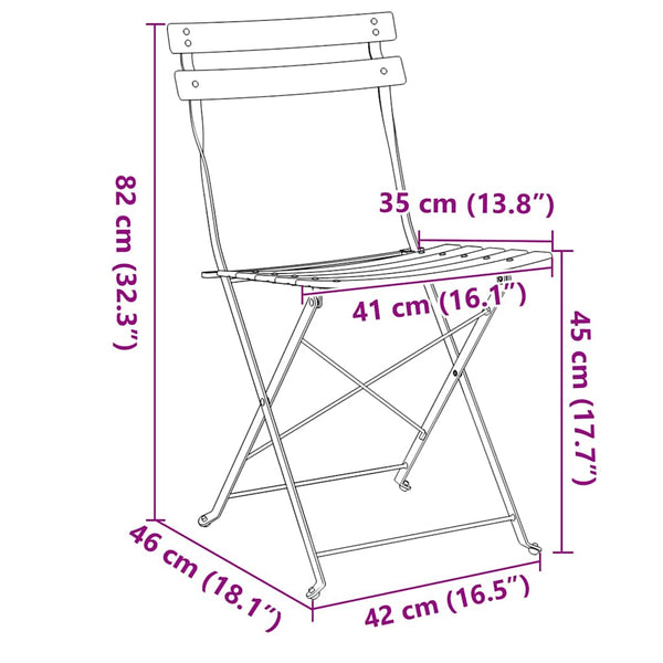 Garten Klappstuhl 2er Set Senfgelb