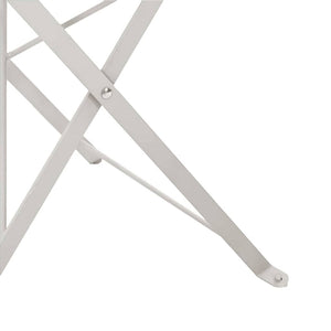 Garten Klappstühle 2er Set Beige Metall