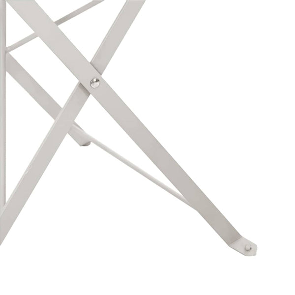 Garten Klappstühle 2er Set Beige Metall