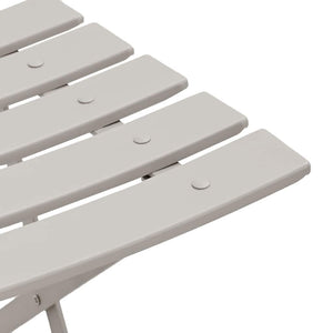 Garten Klappstühle 2er Set Beige Metall
