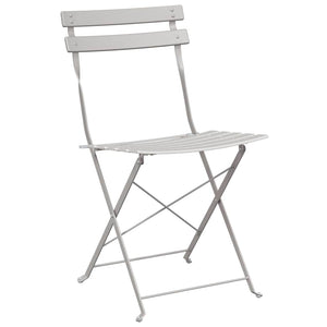 Garten Klappstühle 2er Set Beige Metall