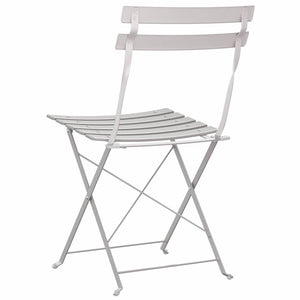 Garten Klappstühle 2er Set Beige Metall