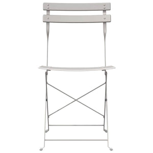 Garten Klappstühle 2er Set Beige Metall