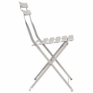 Garten Klappstühle 2er Set Beige Metall