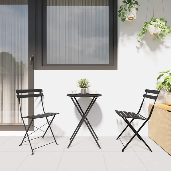 Garten Klappstühle 2er Set Anthrazit