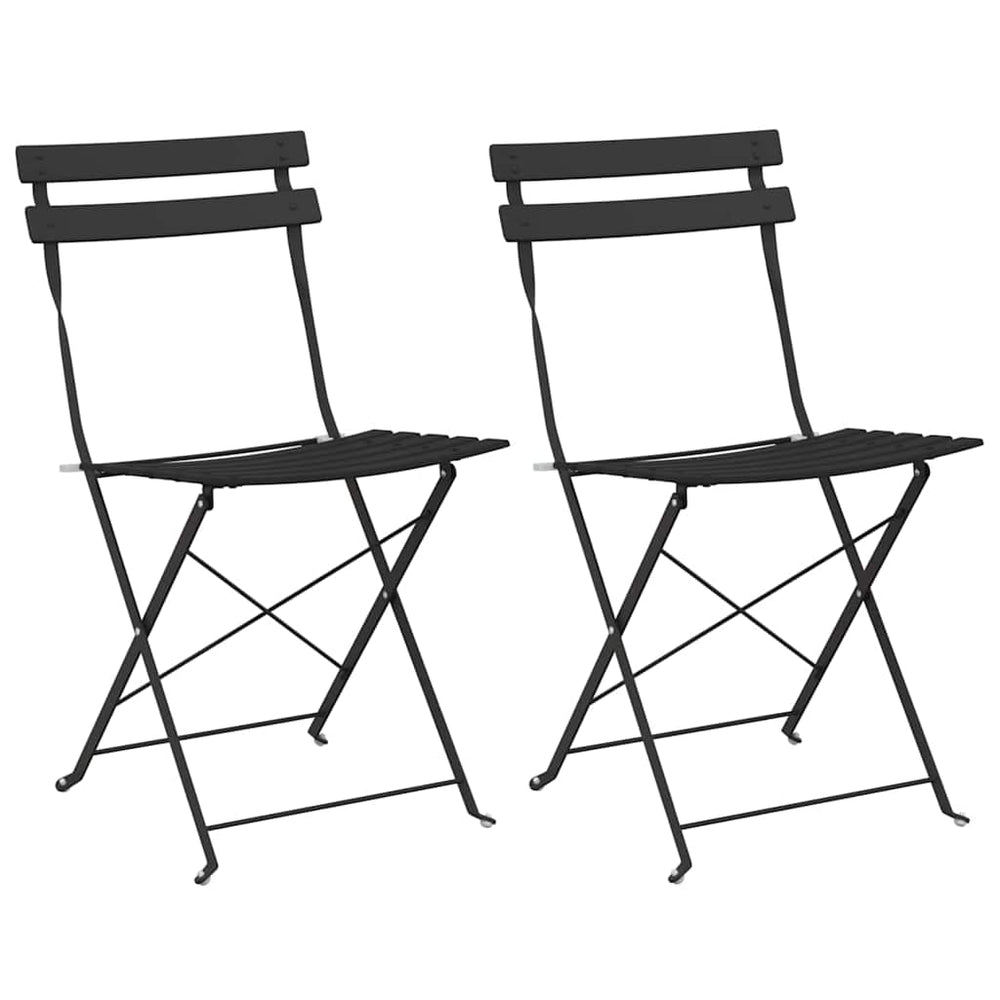 Garten Klappstühle 2er Set Anthrazit