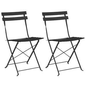 Garten Klappstühle 2er Set Anthrazit