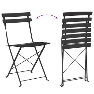Garten Klappstühle 2er Set Anthrazit