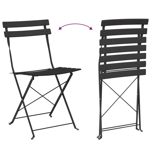 Garten Klappstühle 2er Set Anthrazit