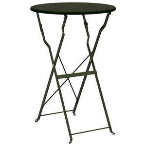 Bistrotisch Dunkelgrün Ø 50cm Stahl Gartentisch