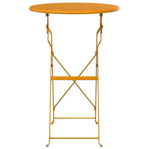 Senfgelber Bistrotisch Ø50cm