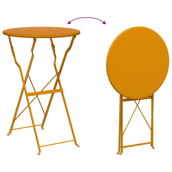 Senfgelber Bistrotisch Ø50cm