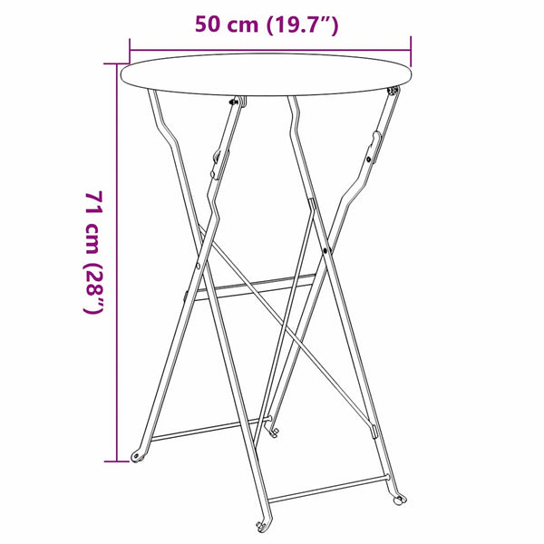 Senfgelber Bistrotisch Ø50cm