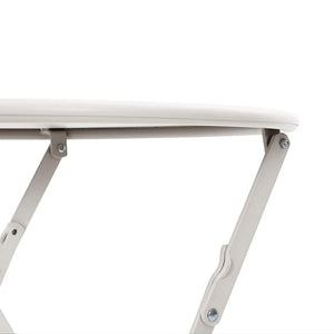 Beiger Bistrotisch Ø 50cm Stahl