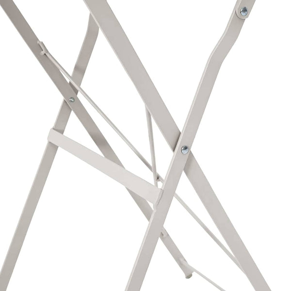 Beiger Bistrotisch Ø 50cm Stahl