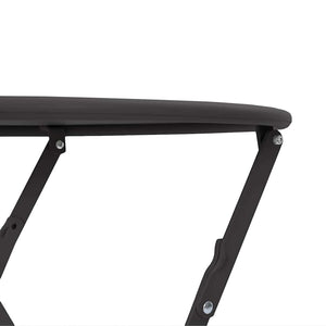 Anthrazit Bistrotisch Ø 50cm Stahl Gartentisch