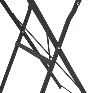 Anthrazit Bistrotisch Ø 50cm Stahl Gartentisch