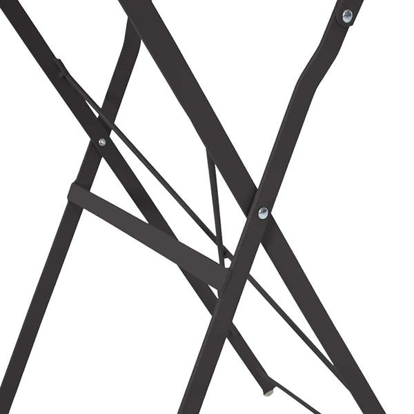 Anthrazit Bistrotisch Ø 50cm Stahl Gartentisch
