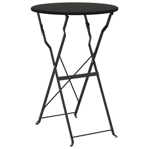 Anthrazit Bistrotisch Ø 50cm Stahl Gartentisch