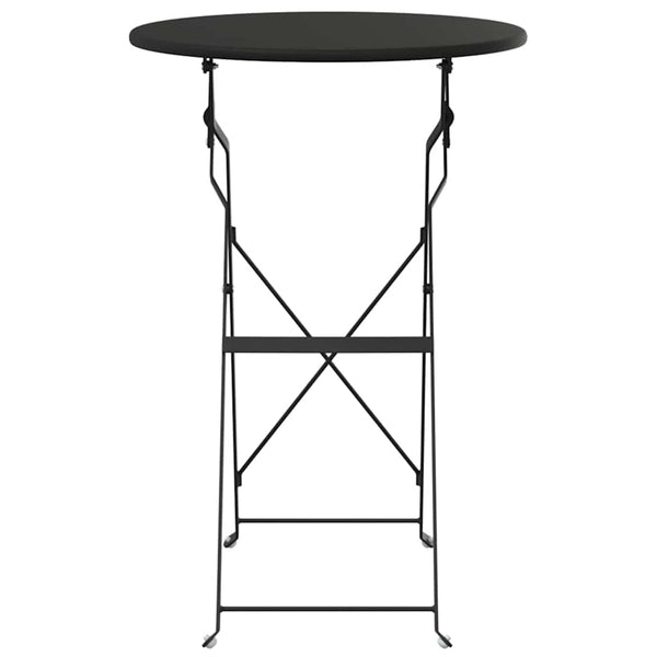 Anthrazit Bistrotisch Ø 50cm Stahl Gartentisch