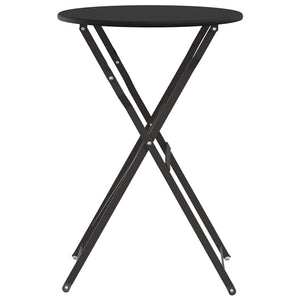 Anthrazit Bistrotisch Ø 50cm Stahl Gartentisch