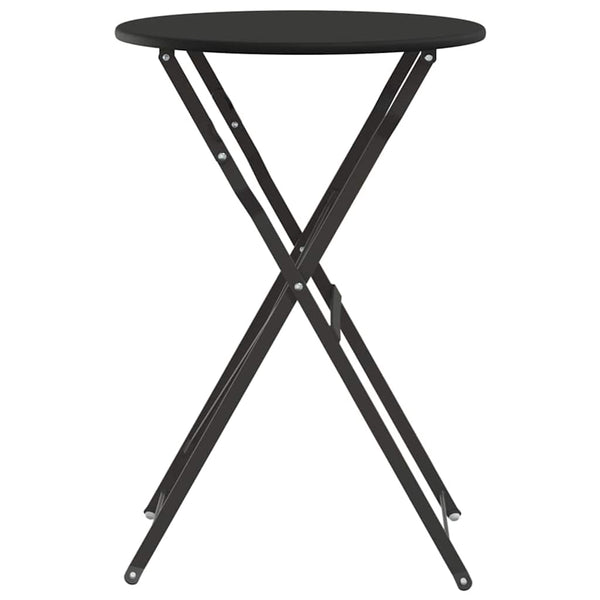 Anthrazit Bistrotisch Ø 50cm Stahl Gartentisch