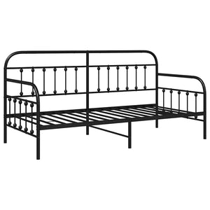 Schwarzes Tagesbettgestell 100x200 cm