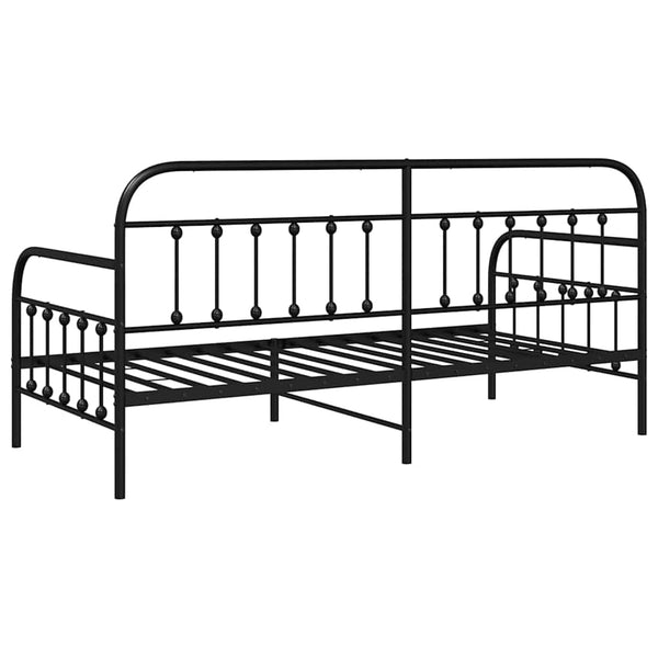 Schwarzes Tagesbettgestell 100x200 cm