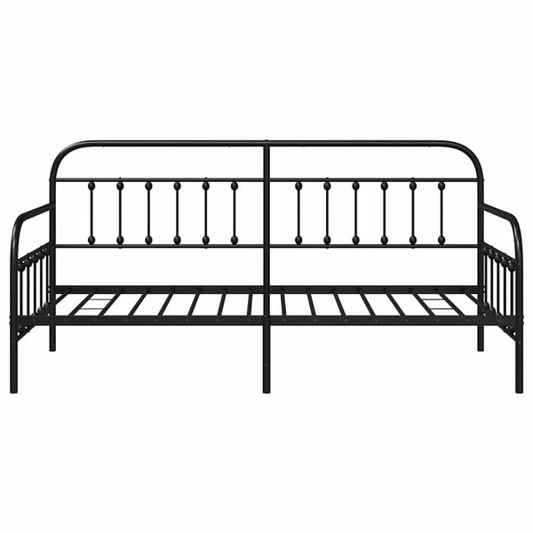 Schwarzes Tagesbettgestell 100x200 cm