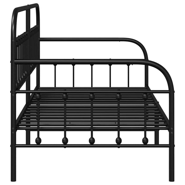 Schwarzes Tagesbettgestell 100x200 cm
