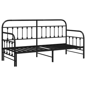 Schwarzer Tagesbettrahmen 75x190 cm