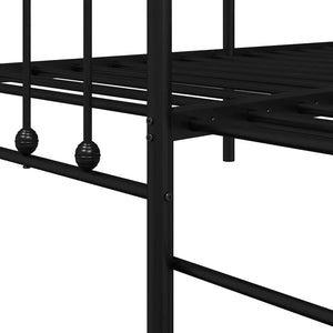 Schwarzer Tagesbettrahmen 80x200 cm