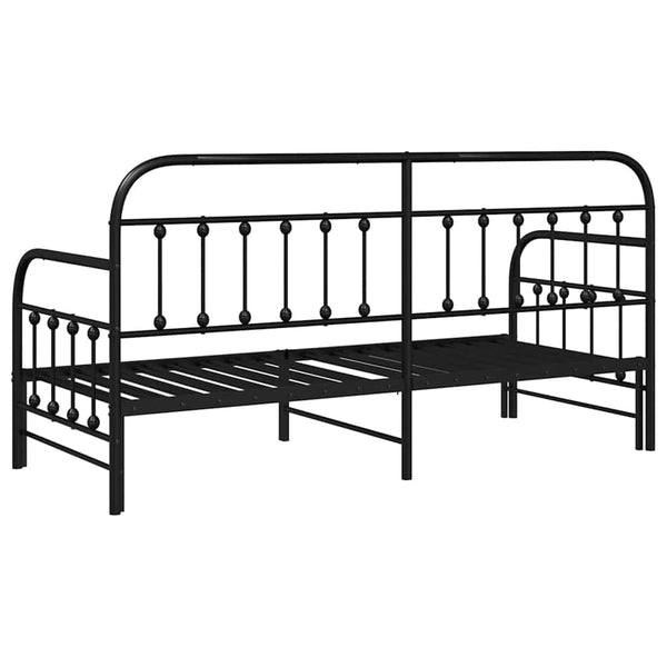 Schwarzer Tagesbettrahmen 80x200 cm