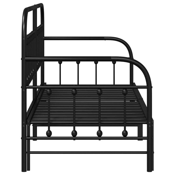 Schwarzer Tagesbettrahmen 80x200 cm