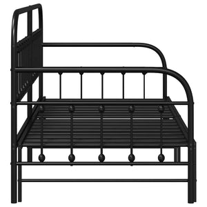 Schwarzer Tagesbettrahmen 90x190 cm