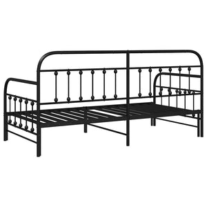 Schwarzer Tagesbettrahmen 90x200 cm