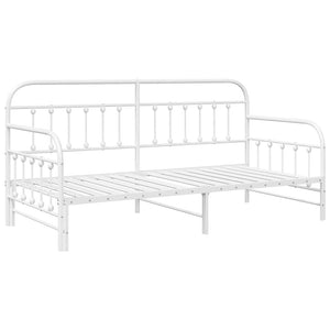 vidaXL Cadre de lit de repos blanc 90 x 200 cm en acier revêtu par poudre