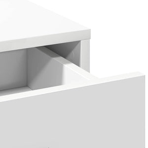 Schminktisch mit LED-Spiegel & Schubladen, Weiß