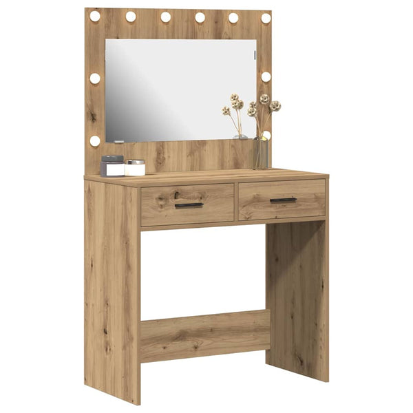vidaXL Coiffeuse chêne artisan 78,5 x 41 x 135 cm bois d'ingénierie