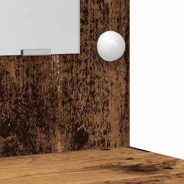 Schminktisch mit Spiegel Altholz 50x41x135cm